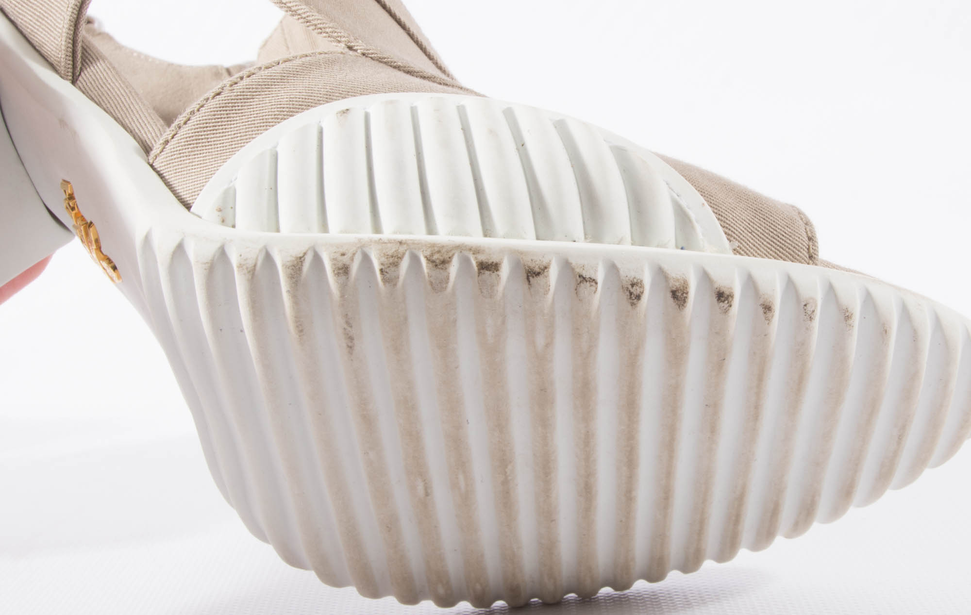 Prada Rubber Soled Heels with Khaki Uppers