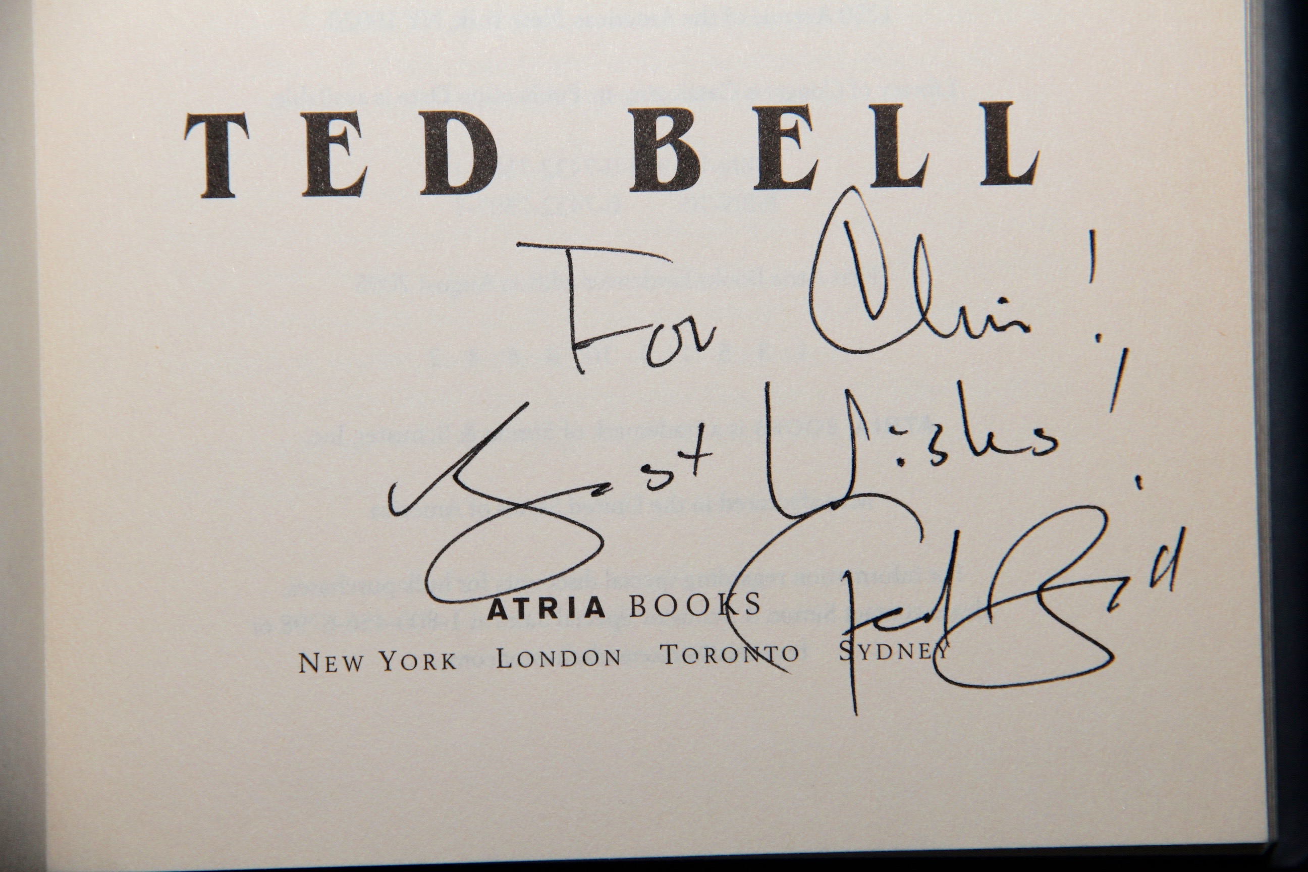 "Pirate" Signed by Author Ted Bell