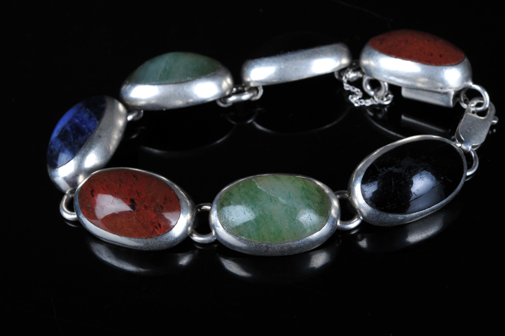 Sterling and Multi- Gemstone Pendant and Bracelet
