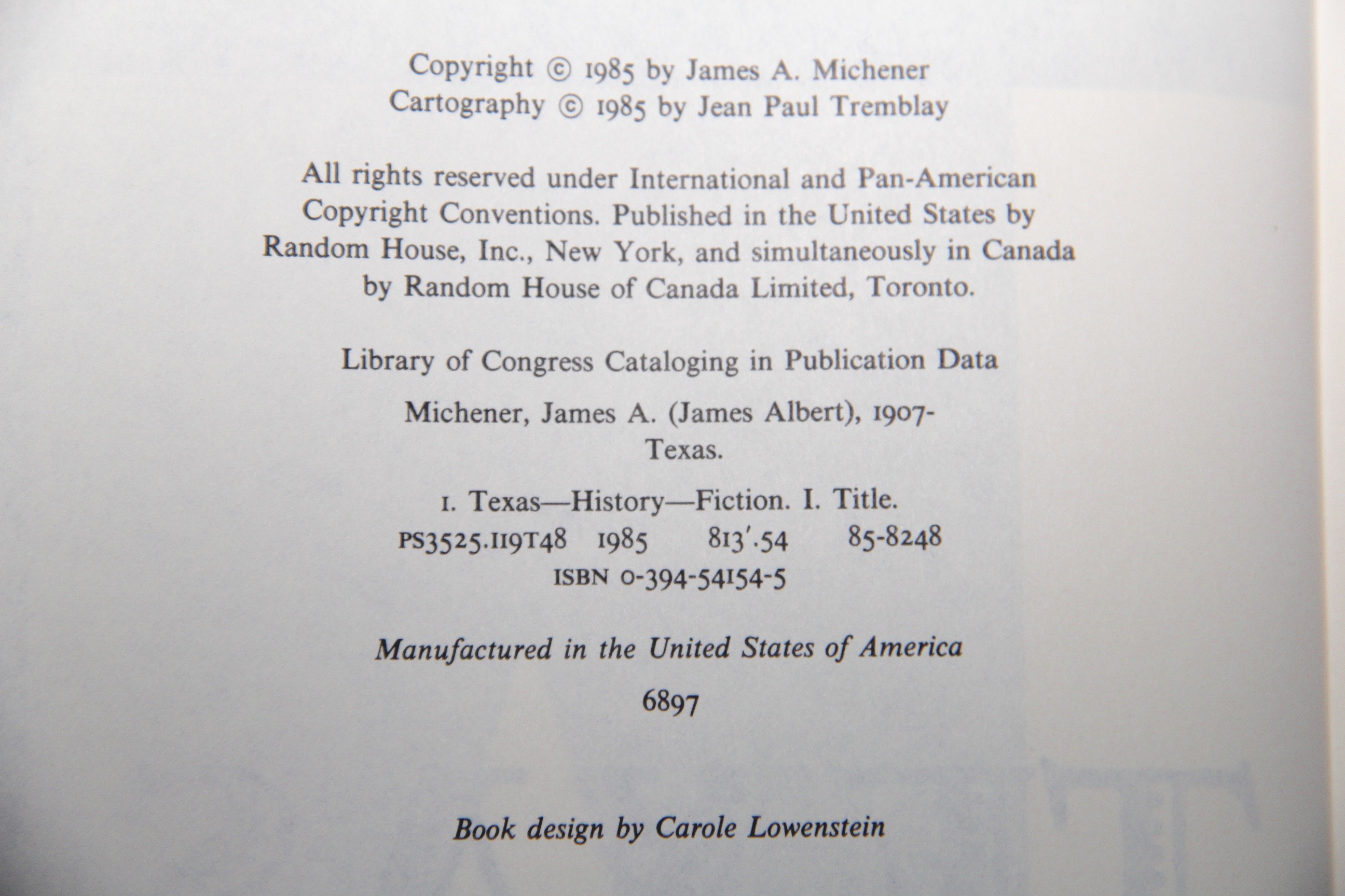 James A. Michener"s "Alaska" and "Texas"