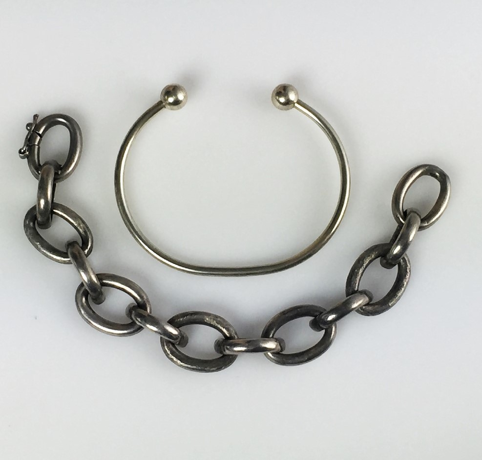 Two Sterling Silver Bracelets