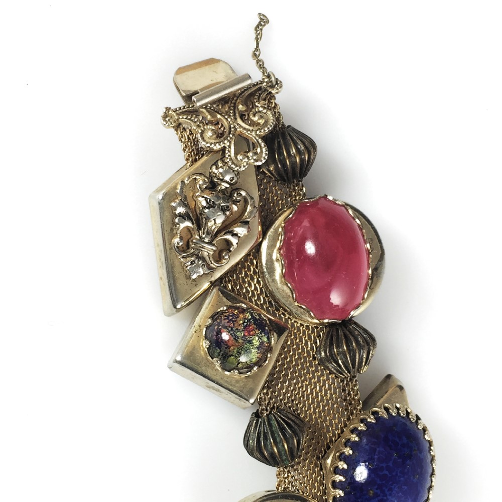 Antique Gold Tone Mesh Bracelet