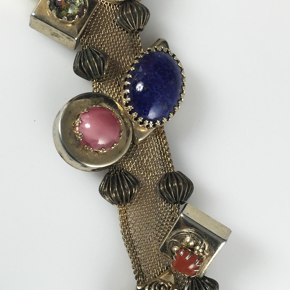 Antique Gold Tone Mesh Bracelet