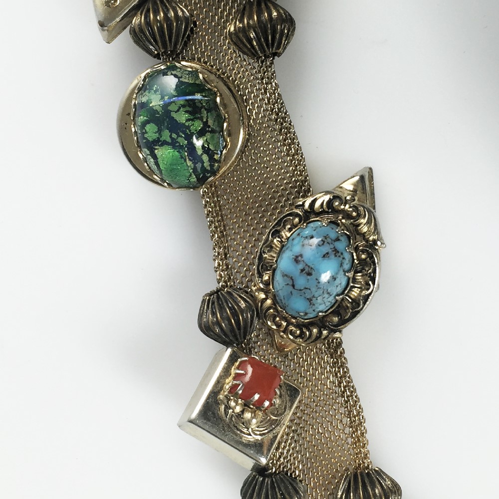 Antique Gold Tone Mesh Bracelet