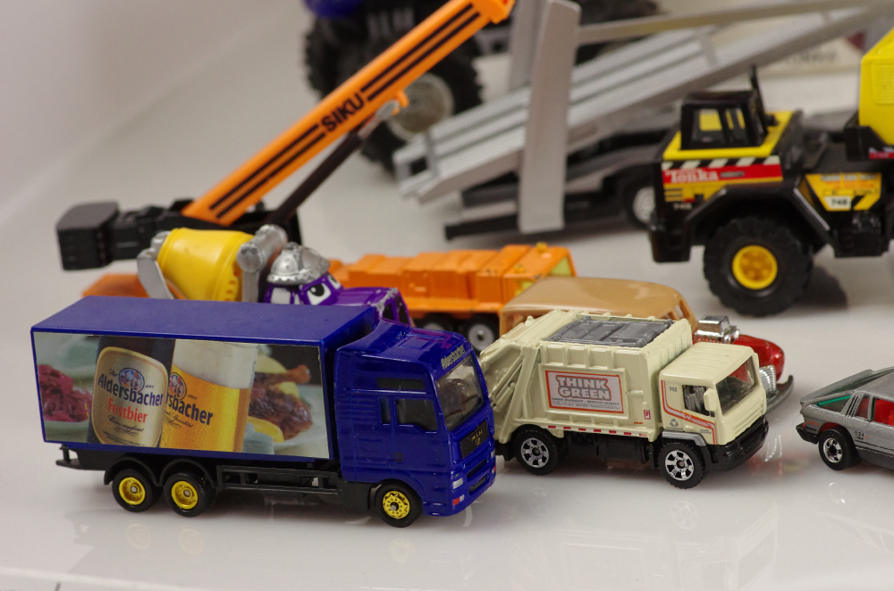 Vintage Diecast Cars With Newer Trucks, Cars, and Racers