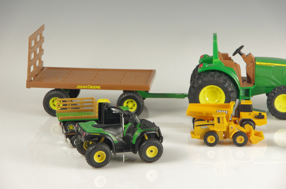 Vintage Diecast Cars With Newer Trucks, Cars, and Racers