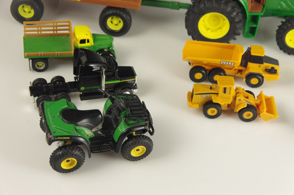 Vintage Diecast Cars With Newer Trucks, Cars, and Racers