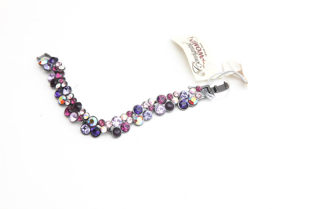 Purple Swarovski Crystal Bracelet