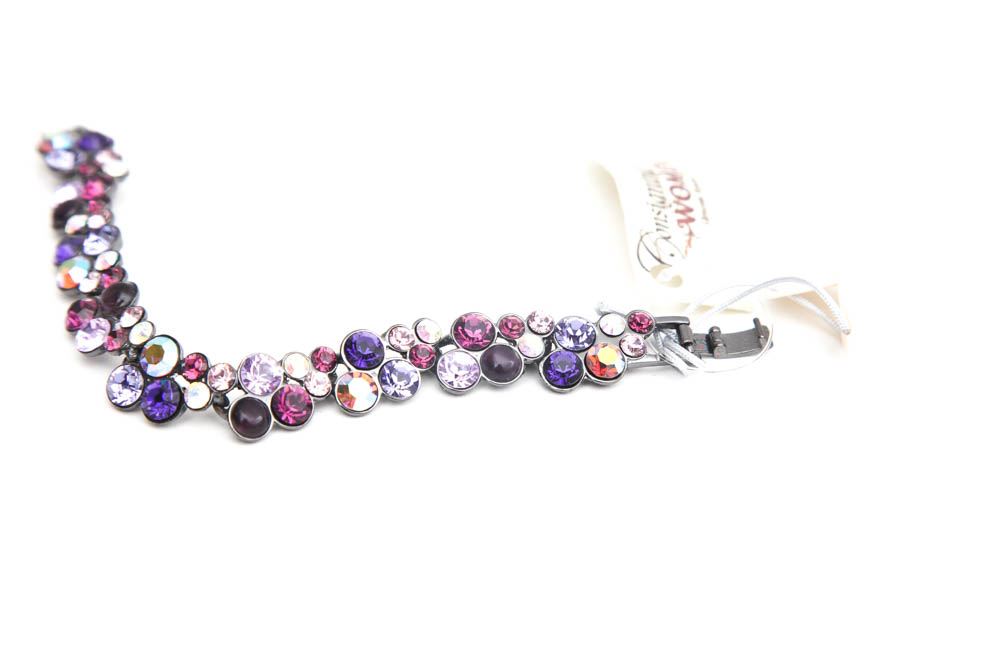 Purple Swarovski Crystal Bracelet