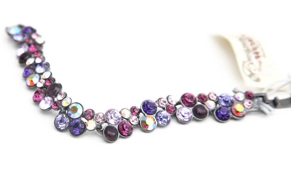 Purple Swarovski Crystal Bracelet