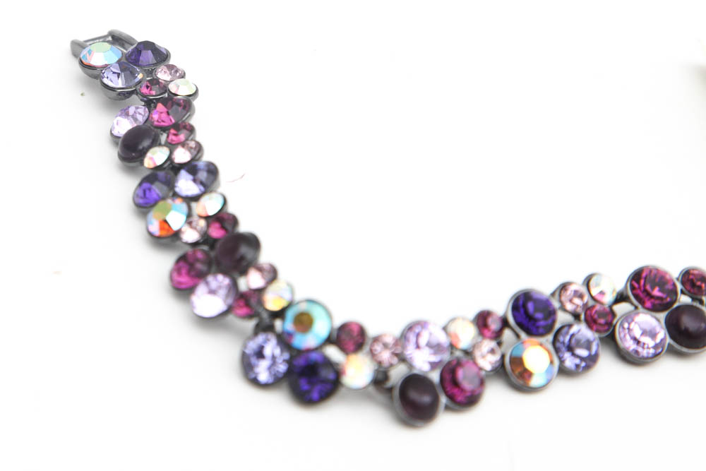 Purple Swarovski Crystal Bracelet