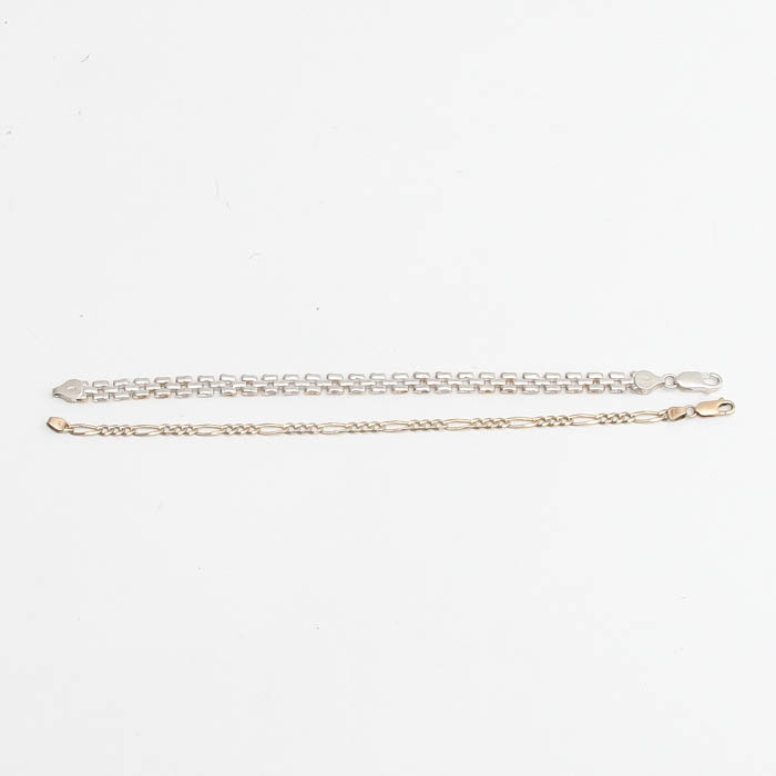 Grouping of Sterling Silver and Gold Bracelets