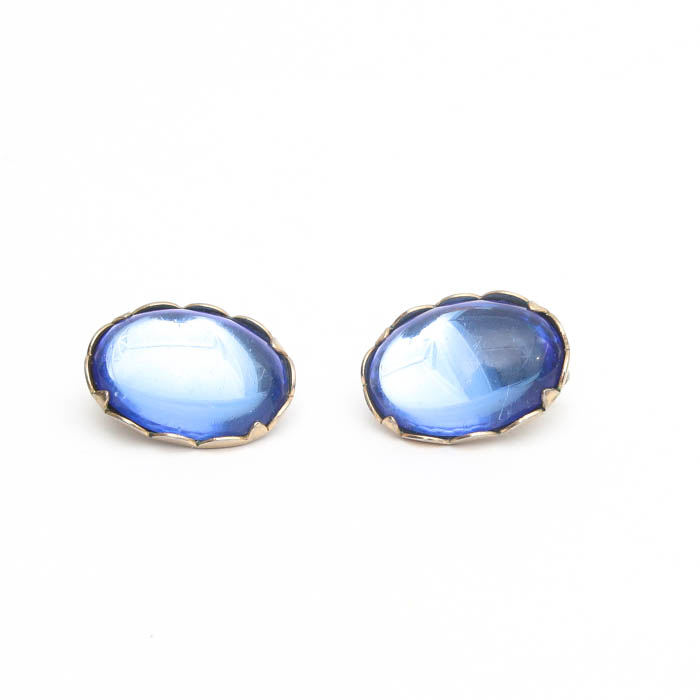 Pair of Blue Vintage Clip On Earrings