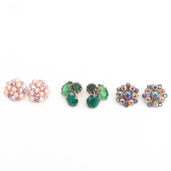 Collection of Vintage Clip On Earrings