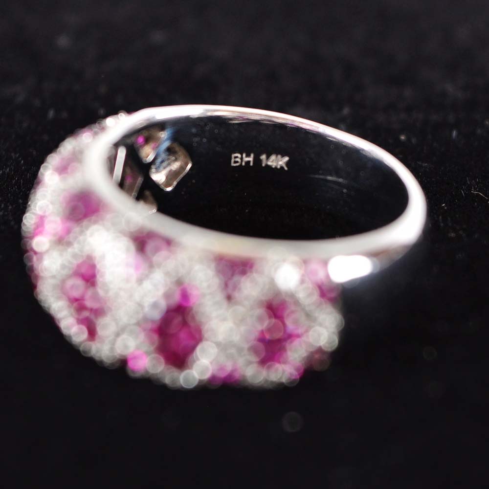 14K Gold Diamond and Ruby Ring