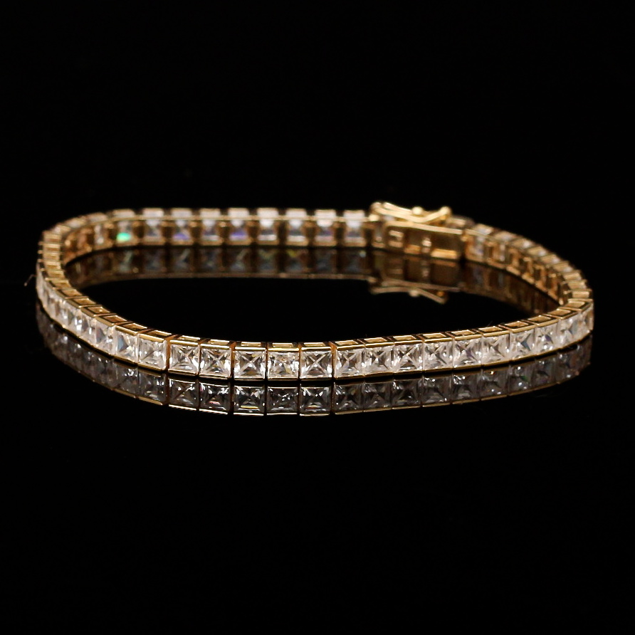 14K Gold and Cubic Zirconia Bracelet