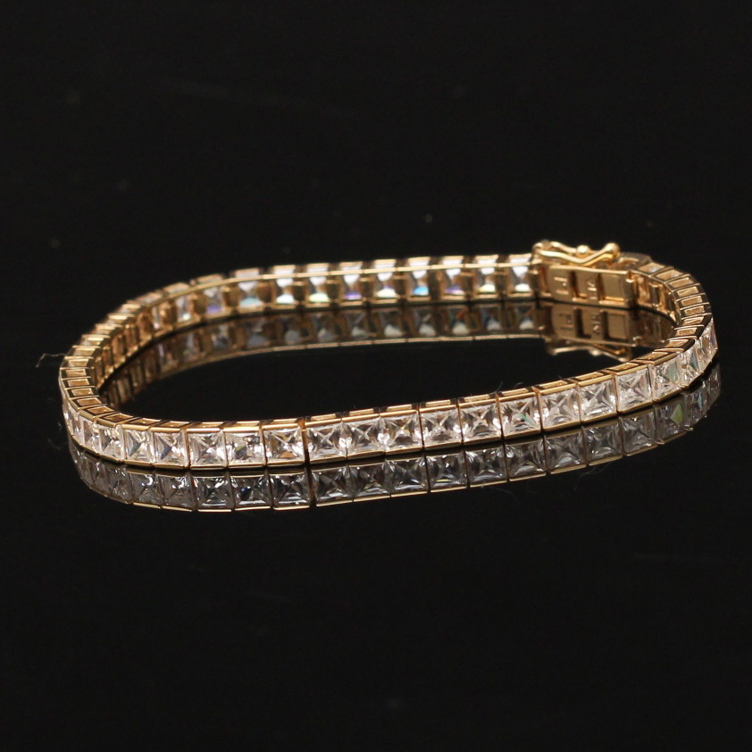14K Gold and Cubic Zirconia Bracelet