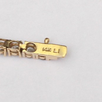 14K Yellow Gold Cubic Zirconia Tennis Bracelet