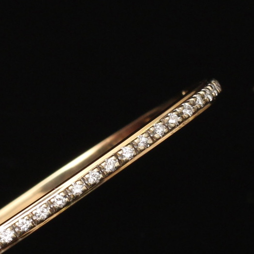 14K Yellow Gold 0.56 CTW Diamond Bangle Bracelet
