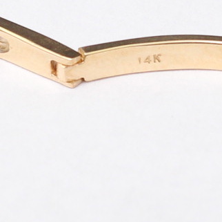 14K Yellow Gold 0.56 CTW Diamond Bangle Bracelet