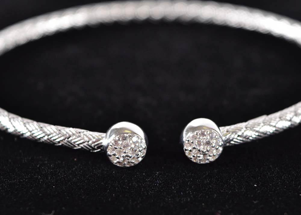 Sterling Silver Cubic Zirconia Bracelet