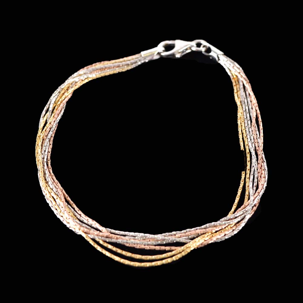 Italian Sterling Silver Multi-Strand Bracelet