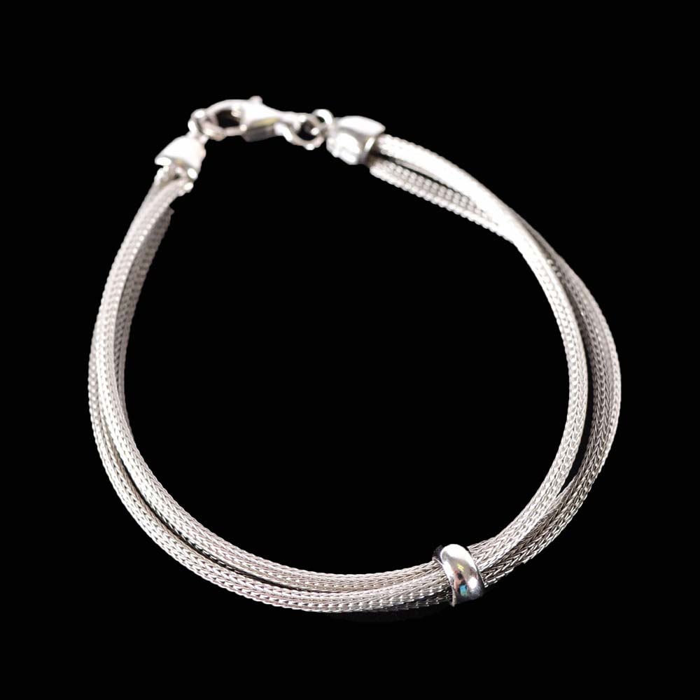 Italian Sterling Silver Mesh Bracelet