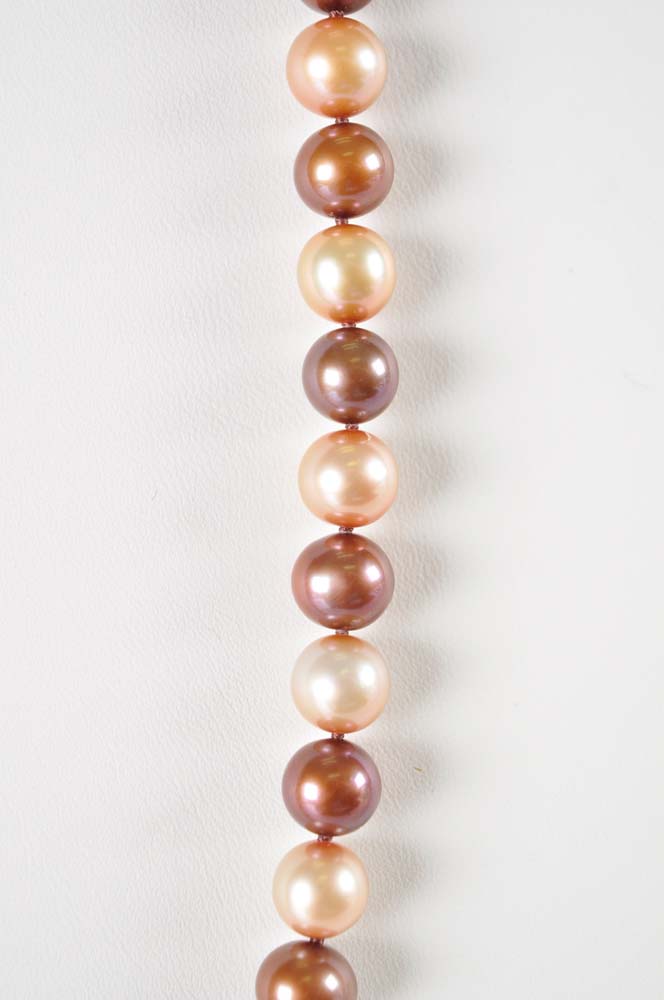 Chocolate and Mocha Freshwater Pearl Necklace