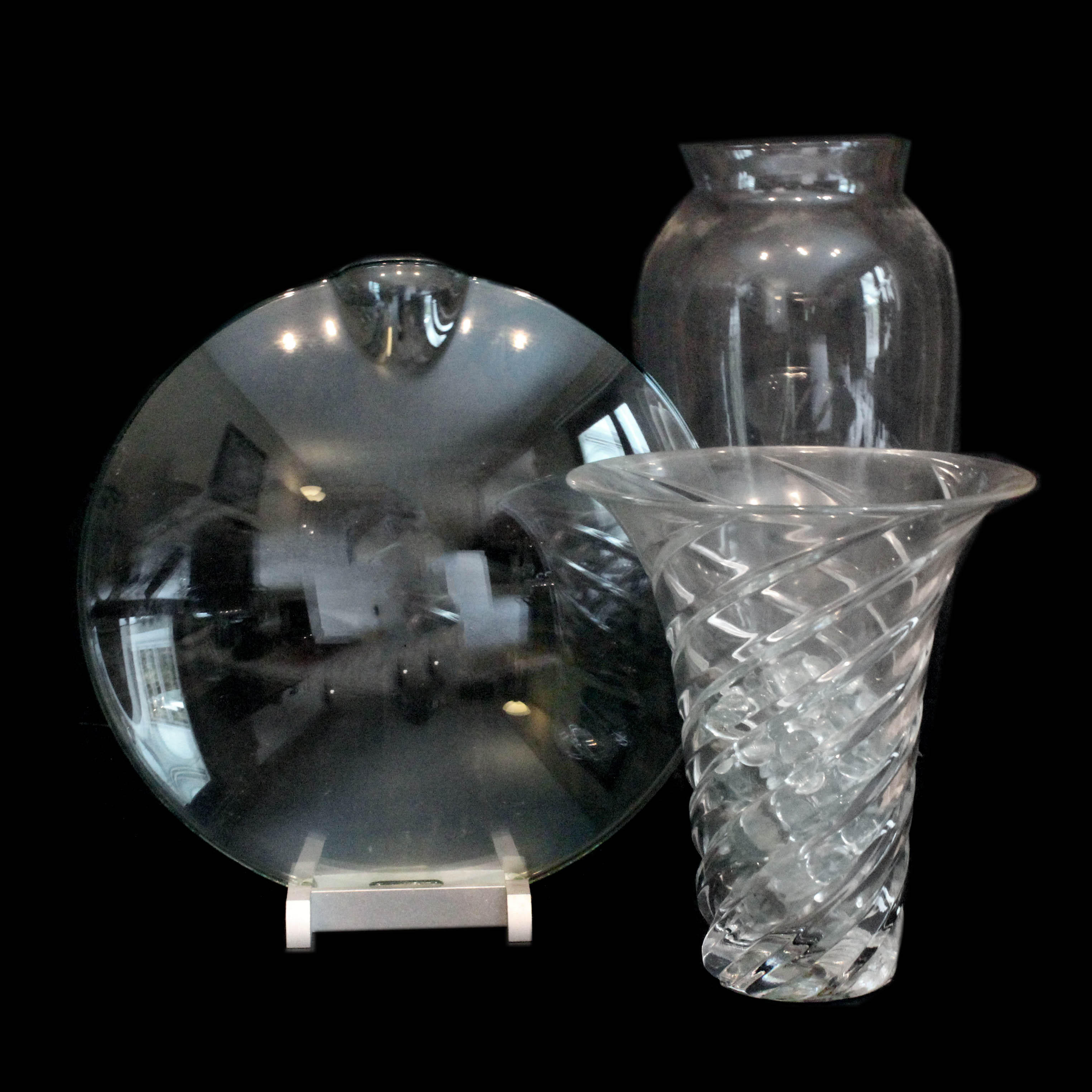 Trio of Glass Vases