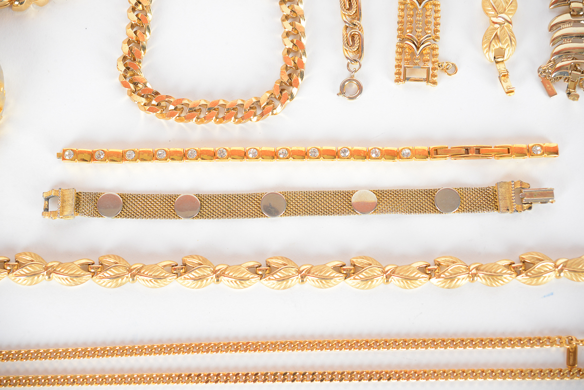 Assortment of Vintage Gold-Toned Jewelry Including Ciner