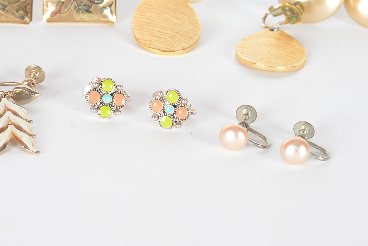 Collection of Vintage Costume Earrings