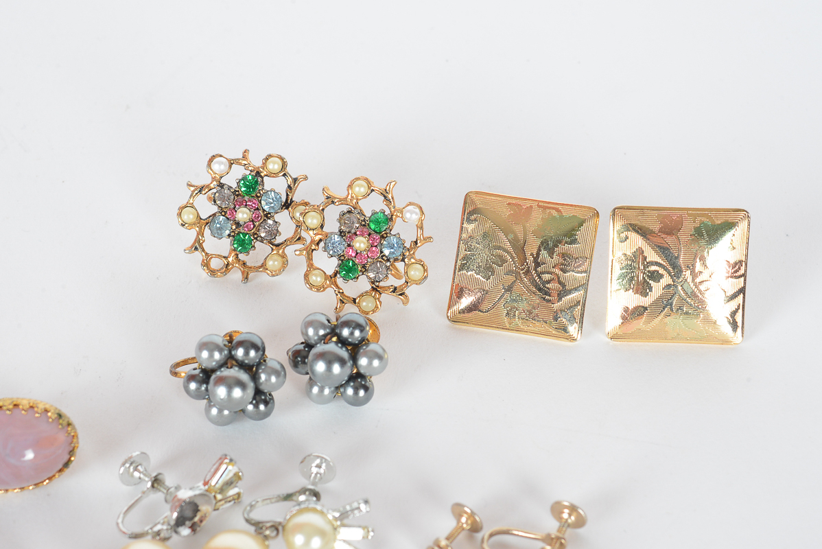 Collection of Vintage Costume Earrings