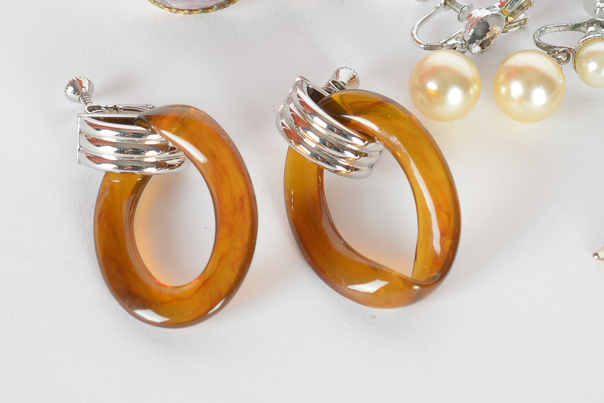 Collection of Vintage Costume Earrings