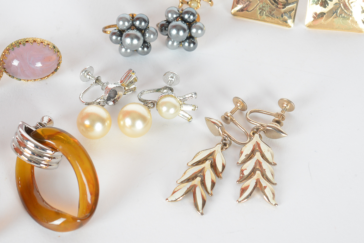 Collection of Vintage Costume Earrings