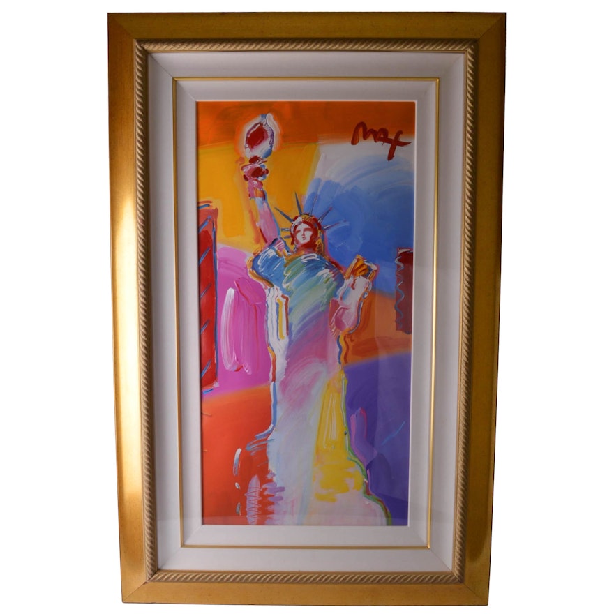 Peter Max Mixed Media "Statue of Liberty"