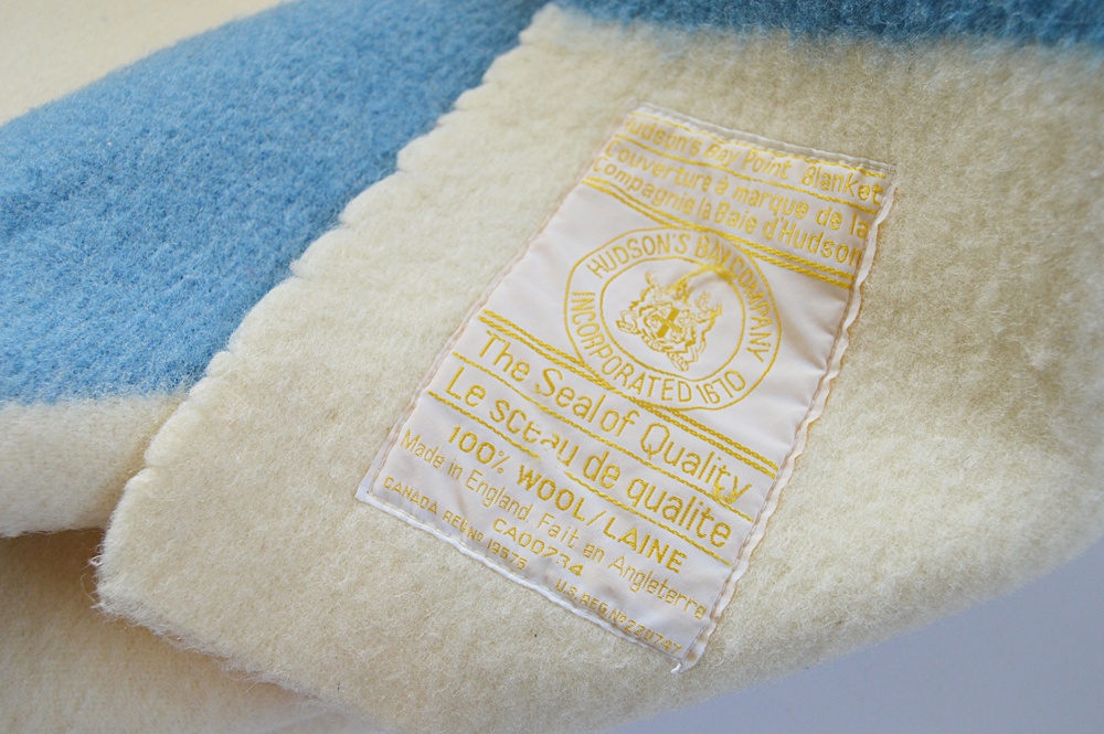 Vintage Hudson Bay Point Wool Blanket