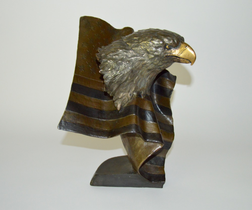 Mark Hopkins "Forever Free" Bronze Eagle Sculpture