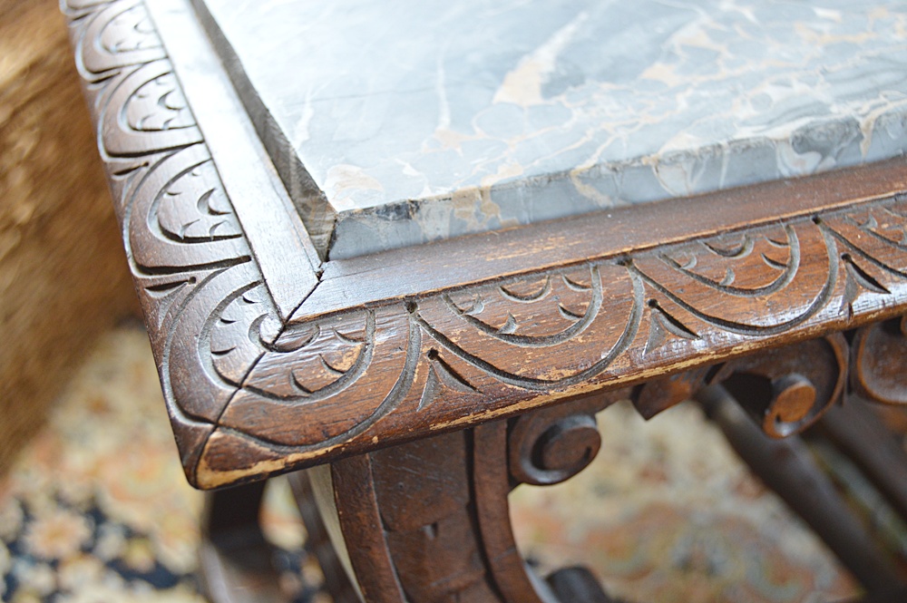 Late 1880s Italian Renaissance Style Man in the Mountain Table