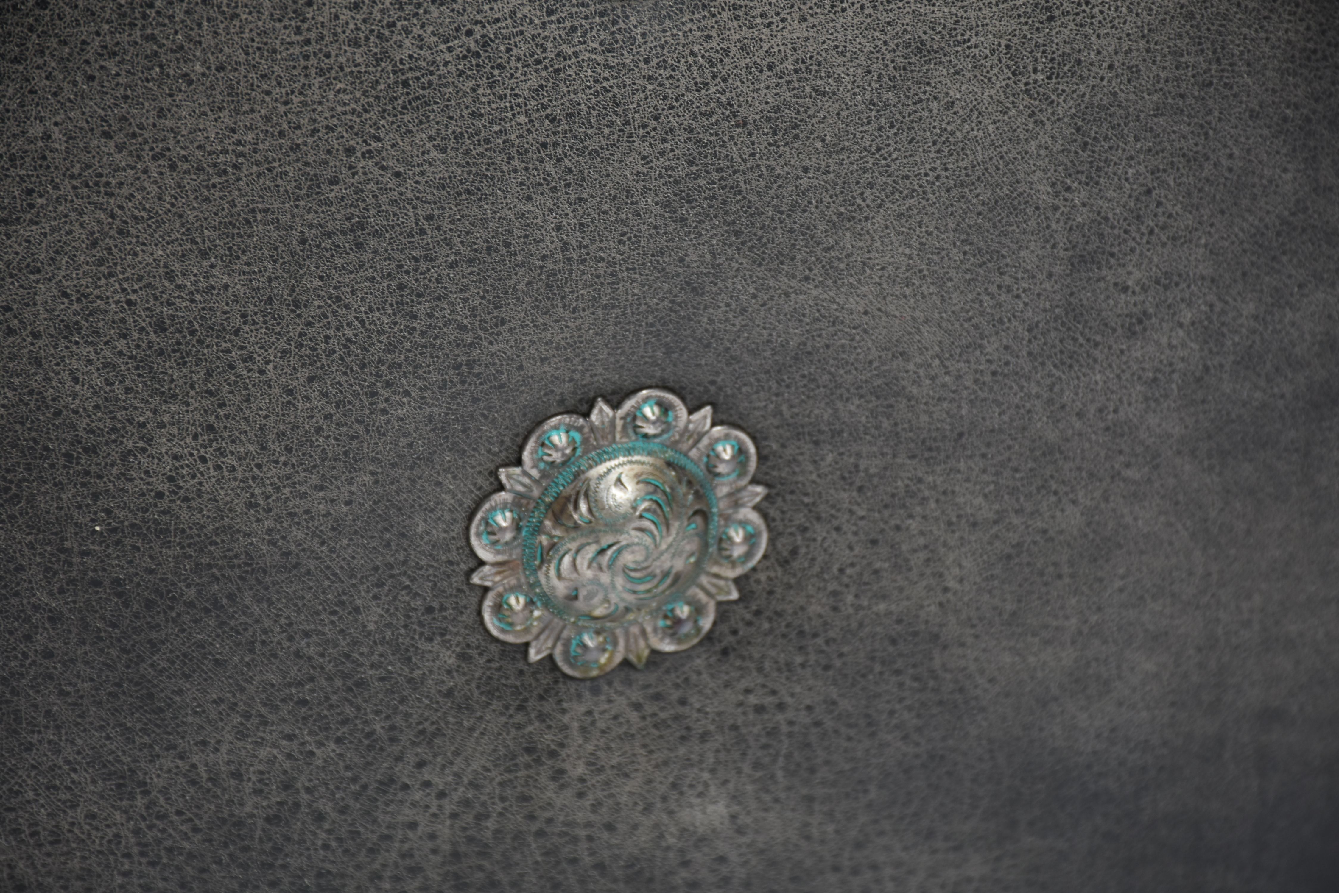 Round Cowhide Ottoman Seat