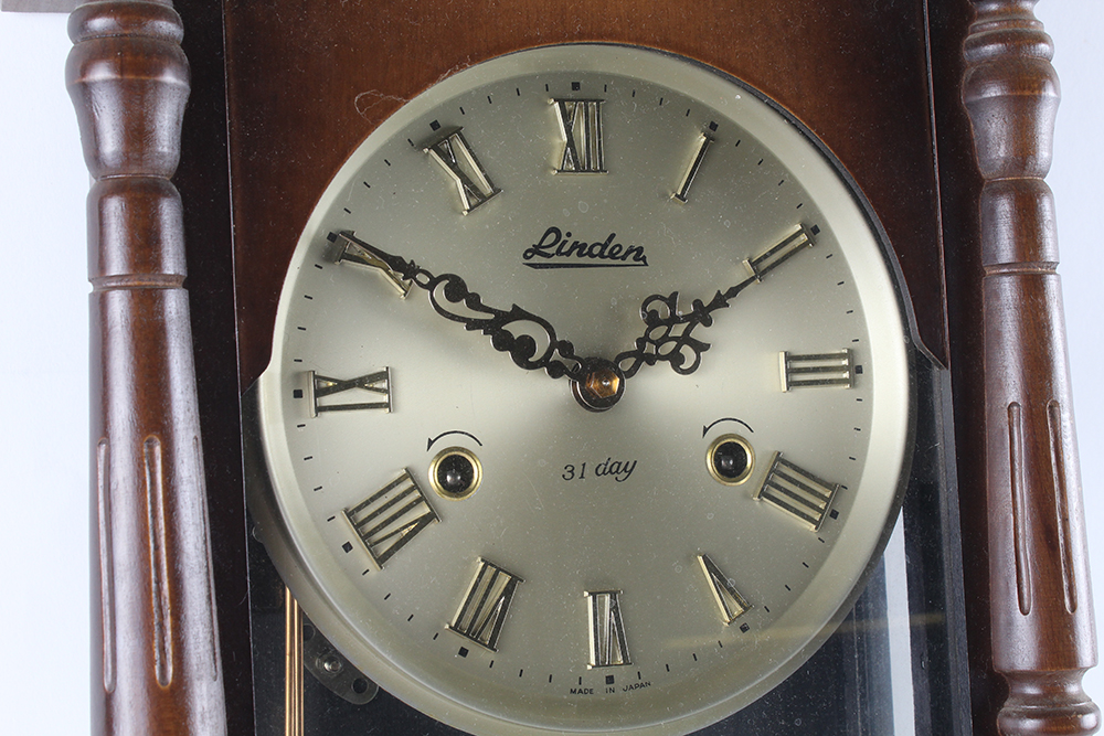Vintage Linden 31 Day Pendulum Wall Clock