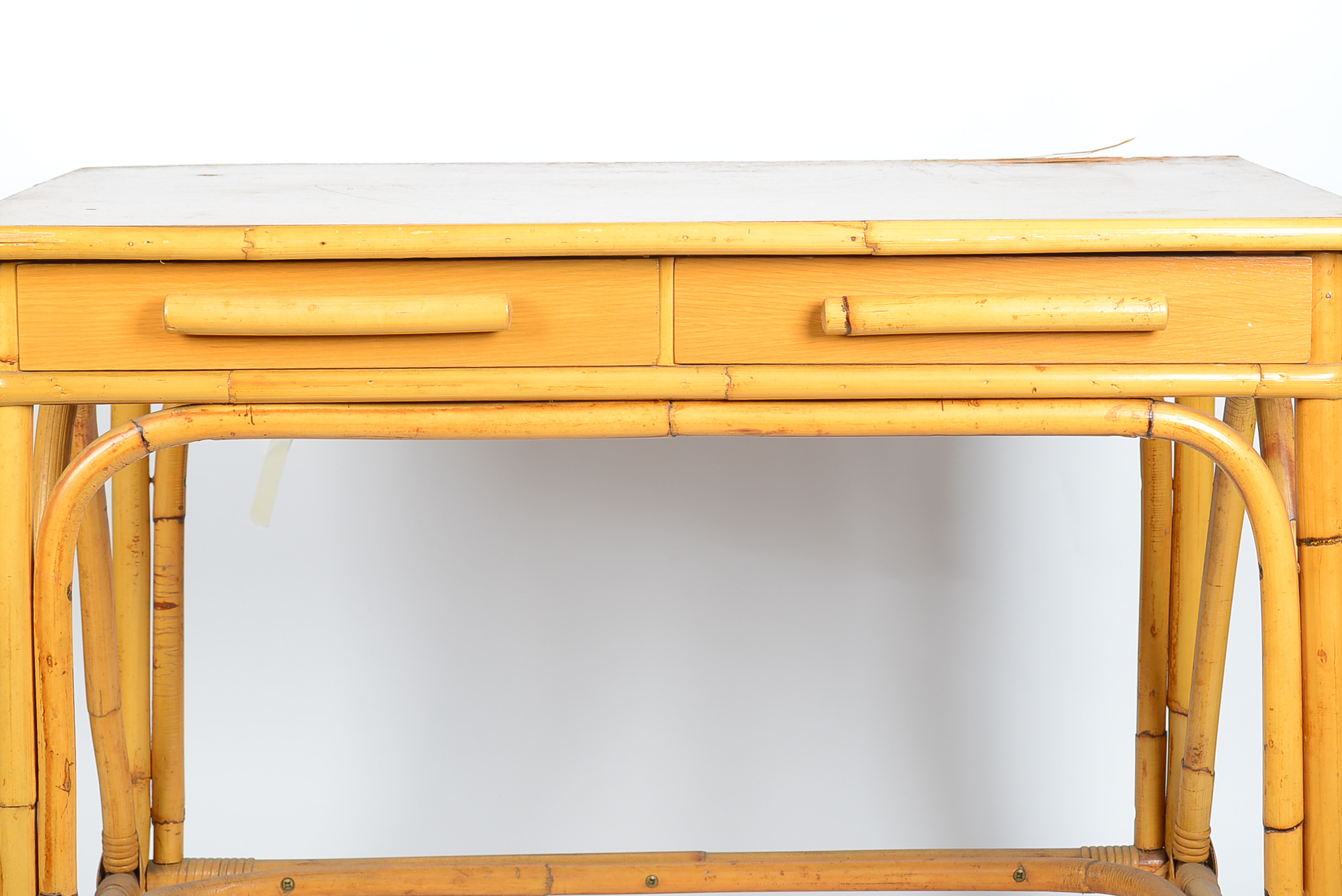 Vintage Rattan Writing Desk