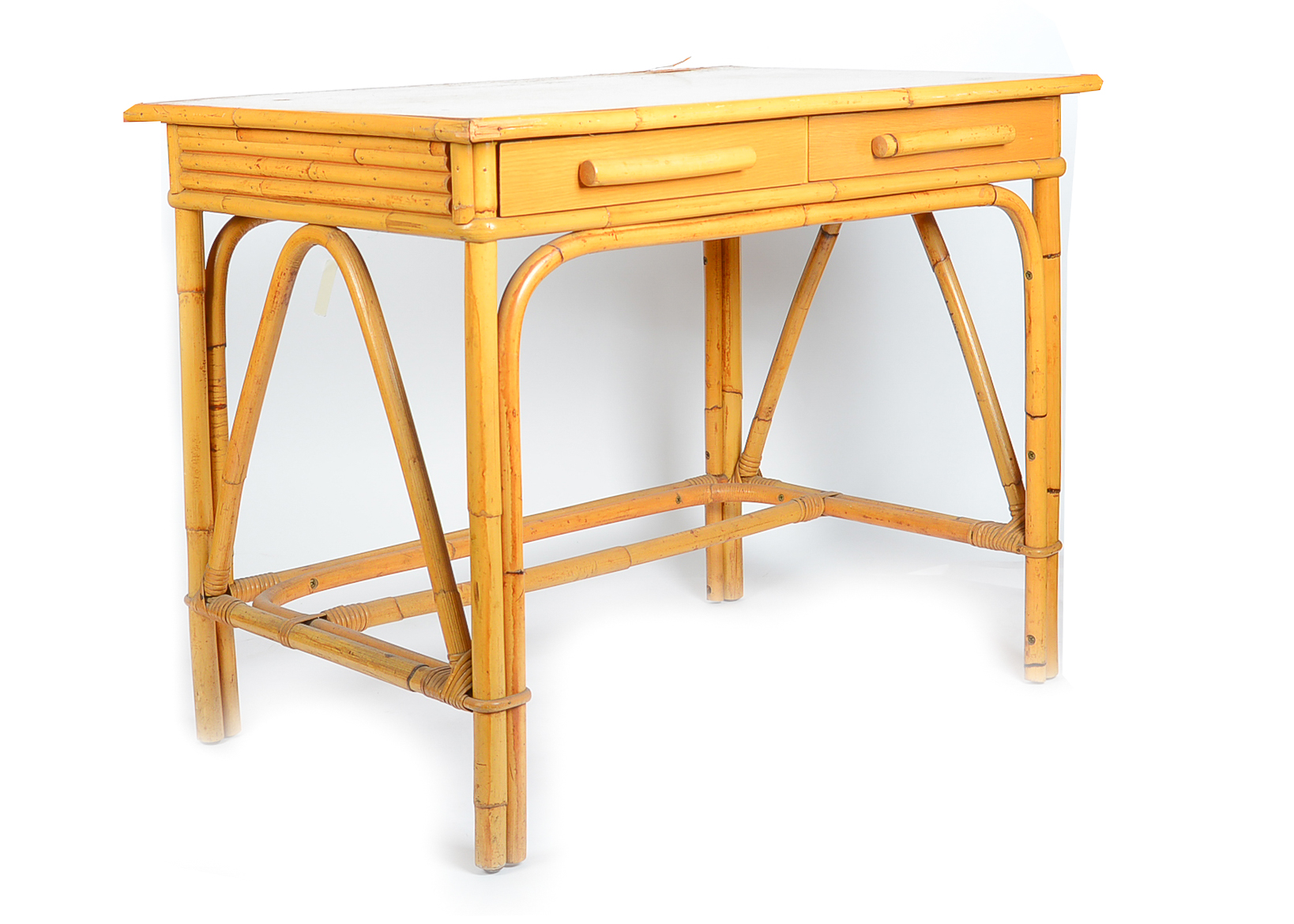 Vintage Rattan Writing Desk