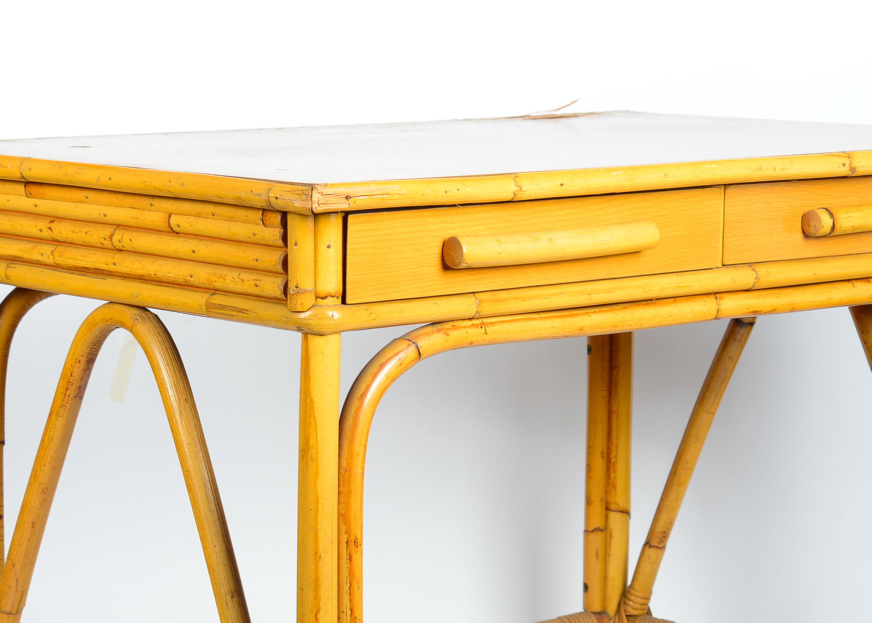 Vintage Rattan Writing Desk