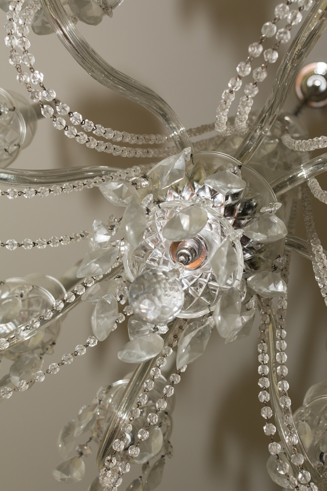 Crystal Glass Candelabra Chandelier