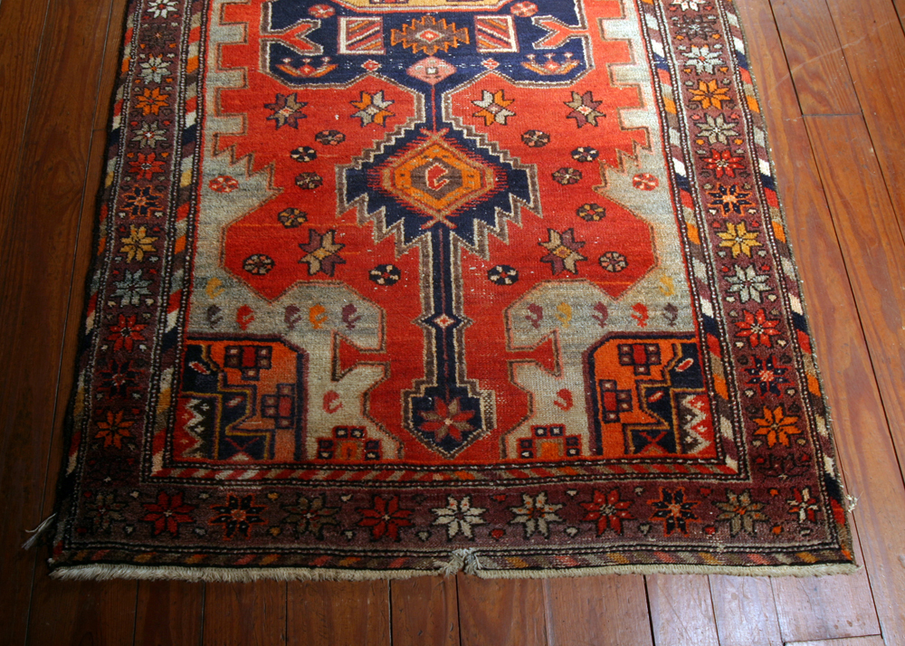 Vintage Handwoven Kurdish Kakaberu Carpet Runner