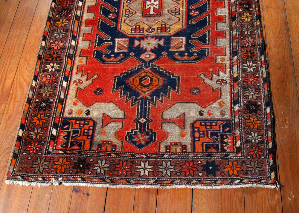 Vintage Handwoven Kurdish Kakaberu Carpet Runner