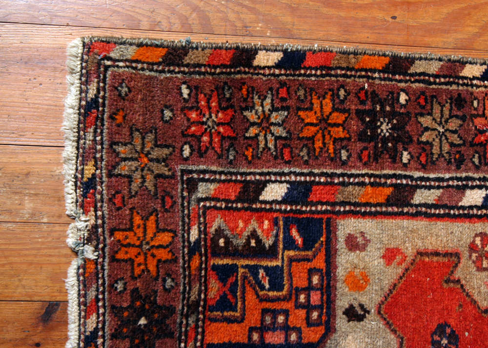 Vintage Handwoven Kurdish Kakaberu Carpet Runner