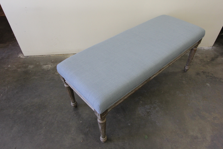 Sheraton Style Upholstered Bench