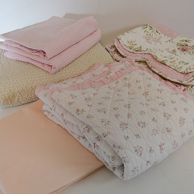 Ralph Lauren+Pottery Barn Bed Linens in Pink Florals and Gingham