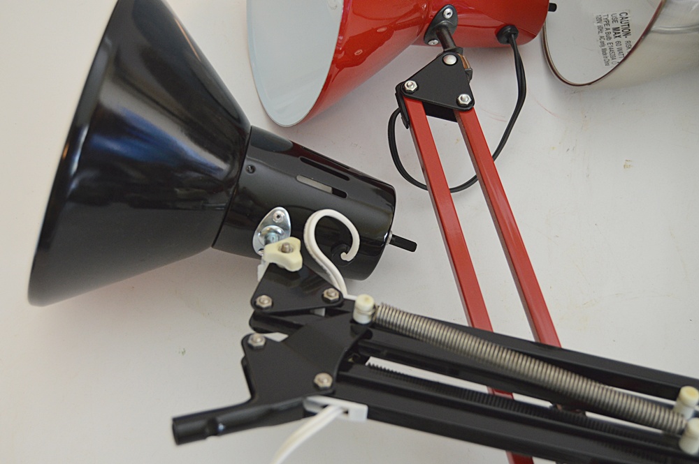 Three Modern Drafting Lamps, Plus Desk Lamp